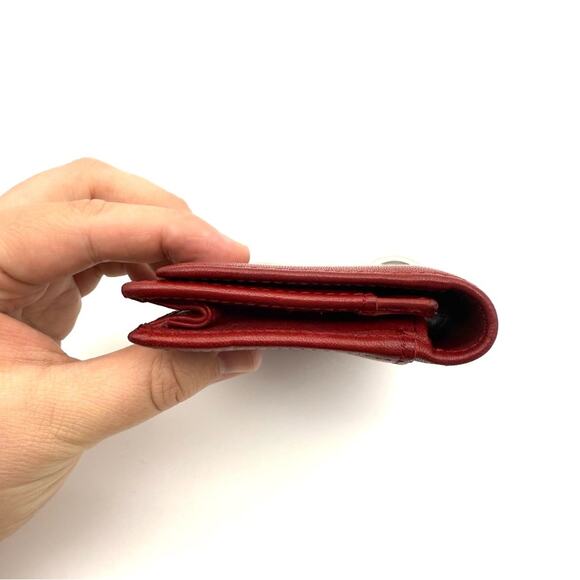 Vintage Coach Bedford Multi-Function Wallet Keychain Wallet Red Leather 6994 - Picture 5 of 13